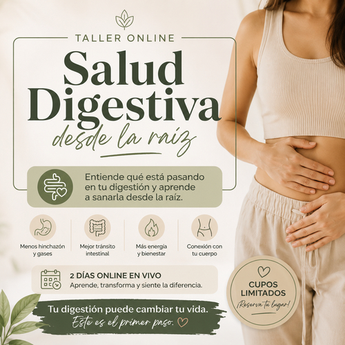 TALLER ONLINE: VUELVE A COMER SIN MIEDO Y ENTIENDE TU DIGESTIÓN